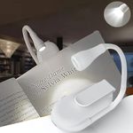 One94Store Mini Clip On Reading LED Study Lamp for Students – USB Rechargeable Clip-On Book Light with Single Mode, Portable Eye-Caring Night Lamp for Study, Desk & Bedtime (White)