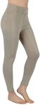 SPOEAR Horse Riding Pants Equestrian Girls Full Seat Silicone Breeches Kids Pull-On Horseback Riding Tights Pockets