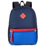 HawLander Little Kids Backpack, Toddler School Bag for Boys Aged 3 4 5 6 7 Years, with Chest Strap, Navy Blue