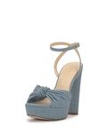 Jessica Simpson Women's Immie Platform Sandal, Medium Blue, 3 UK