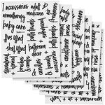 Talented Kitchen 192 Preprinted Bathroom Labels for Containers - Black Script Stickers for Organizer Bins, Bath, Beauty Canisters, and Makeup Storage Organization (Water Resistant)