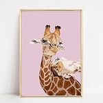 Giraffe Canvas Wall Art Nursery Ani