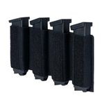 IDOGEAR Quadruple Pistol Mag Pouches 9mm Magazines Organizer Elastic Hook and Loop Insert Separate Magazine Pouch (Black)