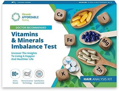 5Strands Nutrition Deficiency Test, 83 Vitamins, Minerals, Amino Acid Imbalances Tested, at Home Health Test, Accurate Hair Analysis, Results in 5 Days, Diet & Lifestyle Wellness