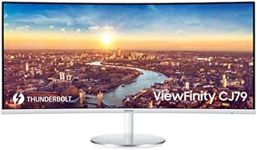 Samsung Lc34J791Wtwxxl 34 Inch Wide Screenthunderbolt 3 Curved QLED Monitor 3440 X 1440, Black