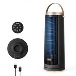 Levoit Windi Mini Pro Tower Fan, 20dB Ultra Quiet Portable Fans, Powerful Airflow, 5-20H Long Run Time, Type-C Rechargeable with Detachable Auto-Charging Base & Warm Nightlight for Indoor & Outdoor