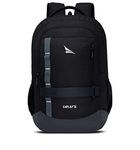 Lunar's Bingo Laptop Backpack For Men, Black | 48 L Water Resistant Backpack | Fits Upto 15.6 In Laptop Notebook | Stylish & Durable For Office/School/Travel | 1 Yr Warranty, Large