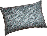 Tache Royal Lattice Floral Pillowcases - Deep Navy Teal Elegant Rustic Watercolor Geometric Standard Pillow Case, 20x30