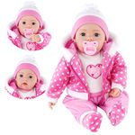 Bibi Doll - 20" Lifelike Large Size Soft Bodied Baby Doll Girls Boys Toy With Dummy & Sounds (Candy Pink)