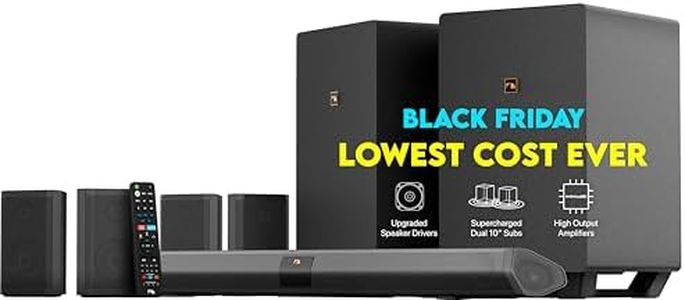 Nakamichi Shockwafe Ultra 9.2.4 Channel Dolby Atmos/DTS:X Soundbar with Dual 10" Subwoofers (Wireless), 4 Rear Surround Effects Speakers, eARC and SSE Max Technology (Flagship)