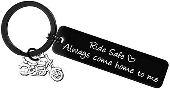 Ride Safe Keychain Biker Gifts Ride Safe Always Come Home to Me Keychain Fathers Day Valentines Day Gifts Christmas Birthday Gifts Motorcycle Keychain Gift for Husband Boyfriend Dad Son