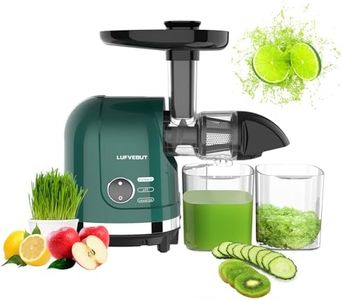 Cold Press Juicer Wheatgrass Celery Leafy Greens Ginger, Slow Juicer for Fruits Vegetables, Electric Masticating, High Juice Yield, Easy to Clean, BPA-Free, 200W Quiet Motor Juicer Machines Green