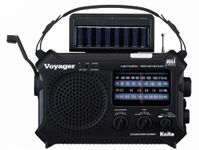 Kaito KA500IP-BLK Voyager Solar/Dynamo AM/FM/SW NOAA Weather Radio with Alert and Cell Phone Charger, Black