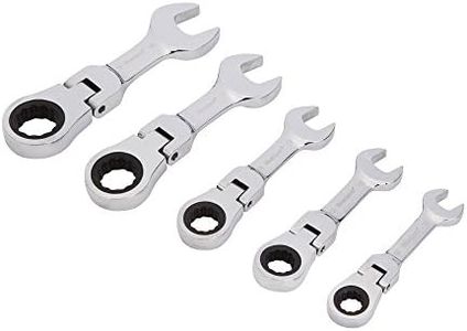 Blue Spot Tools 04314 BlueSpot 5 PCE Flexible Stubby Ratchet Spanner Set (10-19mm) 5pce Head, Set of 5 Pieces