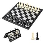 EACHHAHA Magnetic Chess Set,Chess Board Folding,Portable Travel Chess Games Set, Magnetic Chess Pieces,Board Games for Kids Adults