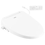 Moen EB1500-E 3-Series Standard Electronic Add-On Bidet Toilet Seat with Remote Control, White