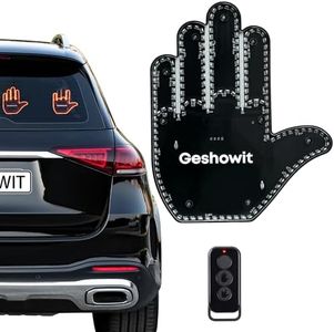 Car Accessories for Men, Car Gadgets with Remote - Give The Bird & Love & Wave to Drivers - Ideal Gifted Car Stuff, Funny Truck Accessories, Car LED Light & Road Rage Signs for Men and Women