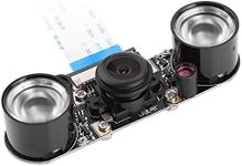 Camera Module Wide Angle Fisheye Lens with Fill Light,Day and Night Vision IR Cut Video Camera for Raspberry Pi 3/2/B