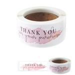 Thank You Stickers Roll, 120 PCS Indiviual Stickers Thank You for Your Purchase, Self-Adhesive Thank You Stickers Small Business Packaging for Handmade Online Small Business Freebies Boutiques Parcels