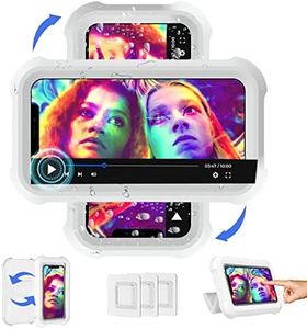 Spread Pixie Dust Shower Phone Case Holder Waterproof Upgraded Phone Shower Holder Wall Mount Bathroom TV Shower Gadget Shower Accessory Phone Mount iPhone Shower TV (Pure White)