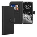 kwmobile Case Compatible with Samsung Galaxy S20 FE - Wallet Case PU Leather Phone Cover with Card Holder Slots - Black