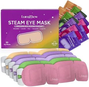 LumiDew Steam Eye Mask, Self Heating Heated Eye Mask for Sleep, Warm Compress for Eyes, Moist Heat for Dry Eye Relief, Stye Eye Treatment, Spa, Travel Essentials, Variety 30 Pack
