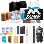 XCMAN Complete Ski Snowboard Tuning and Waxing Kit with Waxing Iron Ski Wax Side Edge Tuner Waxing Brush Wax Scraper Ptex