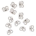 BeadaholiqueCA 12-Piece Sterling Earring Backs, 5.5mm, Silver