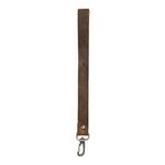 Hide & Drink, Simple Thick Lanyard Handmade from Full Grain Leather – Key Ring Holder for Organizing Keychains – Long Leather Cord with Sturdy Lobster Clasp for Convenient Easy Access - Bourbon Brown