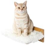 Made4Pets Cat Wall Shelf, Cat Hammock and Perch Wall Mounted for Indoor Kittens, Modern Cat Furniture Floating Shelves Wood Climbing Steps with Sisal and Plush Mats for Scratching, Lounging