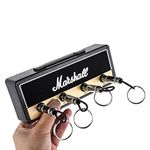 Youyijia Key Holder - Wall Mount Guitar Accessories for Home Marshall Key Holder with 4 Guitar Plug Keyrings Keychain Hooks Guitar Gifts for Musician Lovers, Men, Friends