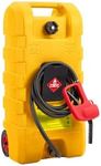 GAOMON yellow Gray Portable Gas Tank With Le Fluid Transfer Siphon Pump - Ideal for Cars, Lawn Mowers, Boats - 15 Gallon Capacity, 10ft. Delivery Hose, Easy Fuel Transfer.