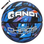 AND1 Chaos Rubber Basketball: (Deflated w/Pump Included), Official Regulation Size