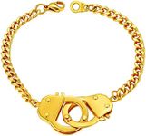 PROSTEEL Partners In Crime Bff Handcuff Bracelet Gold Best Friend Bracelets 2 Men Women Hand Chain