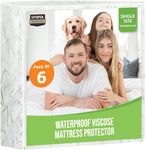 Utopia Bedding Waterproof Viscose Mattress Protector, Single Bed Size (Pack of 6-90 x 190 x 30 cm), Premium Viscose Mattress Cover, OEKO-Tex Certified, Machine Washable Mattress Protector