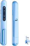 Rts USB/Type-C 2 in 1 Laser Pointer |Wireless Presenter for Presentation | Slide Changer, USB Power Point Remote Control Pen | for Google Slides/Keynote/PPT/Mac/PC/Computer/Laptop/Projector (Blue)