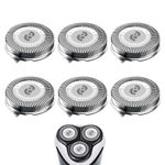 HQ8 Replacement Heads for Shavers Compatible with Razor & Aquatec Shavers Upgraded, 6-pc pack