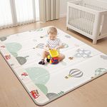 FLAGAV Baby Play Mat,79x59inch Play Mat for Baby,Reversible Foldable Playmat for Floor,Waterpfoor Kids Play Mat,Non Toxic Anti Slip Soft Crawling Mat with Edge Reinforcement Foam Mat(200x150cm)