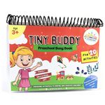 Toddler House - Tiny Buddy Preschool Busy book Toddler Activities, Preschool Learning Montessori Book for kids, 20 in 1 activity book for kids 2 3 Years Old, Water and Tear Proof, Activity Binder with 90 + Cutouts