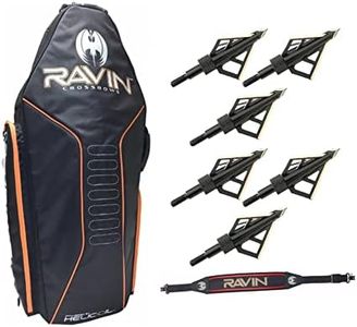 Ravin Crossbows Soft Case and Shoulder Sling Kit with 6 NAP Hunting Broadheads, for Any Ravin Crossbow