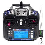 DTXMX Flysky FS-i6 RC Transmitter and Receiver FS-iA6 6 Channels 2.4GHz AFHDS 2A Radio Control System for RC Fixed Wing Glider Quadcopter (Model_2)