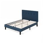 ZINUS Omkaram Upholstered Platform Bed Frame / Mattress Foundation / Wood Slat Support / No Box Spring Needed / Easy Assembly, Queen