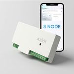AZIOT 8 Node WiFi Smart Switch | Bluetooth Backup | Fits in 6 & Module Switch Board | App + Voice Control | Timer Scheduling | SmartLife App | Easy Retrofit | Made in India