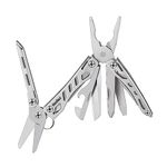 NexTool Mini Flagship 10 in 1 Multi-Tool, Multitool with Multitools Pliers, Camping Pliers, Can Opener, Scissors, Screwdriver, Bottle Opener, Gifts for Men, Father's Day Gifts-Silver