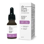 Deconstruct 0.2% Retinol Face Serum With 1% Peptide | Beginner Friendly | Anti Aging, Night Face Serum To Reduce Fine Lines & Wrinkles | For Men & Women | Beginner Friendly | 30 Ml