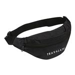 Travalate® Waist Bag for Men Women with Adjustable Strap, Water Resistant (Black)