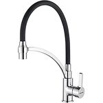 Ibergrif, Pull out Kitchen Tap with 2 Spray Function, Pull Out Sink Tap with Flexible Spout, Chrome