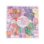 Thyonta 100 PCS Kawaii Stickers Kit - Aesthetic Stickers with Flowers, Butterflies, Leaves, Cars, Clocks, Envelope & More for Scrapbooking Planner Journals