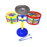 TANMAN TOYS Drum Set for Kids Boys and Girls Full Jazz Drum Set Musical Instrument for Kids with 2 Drums, 1 Metal Cymbal, and 2 Drum Sticks