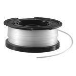 BLACK+DECKER Spool and Line 10 m for Reflex Strimmer Nylon Wire 1.5 mm Diameter Transparent and Resistant A6481-XJ